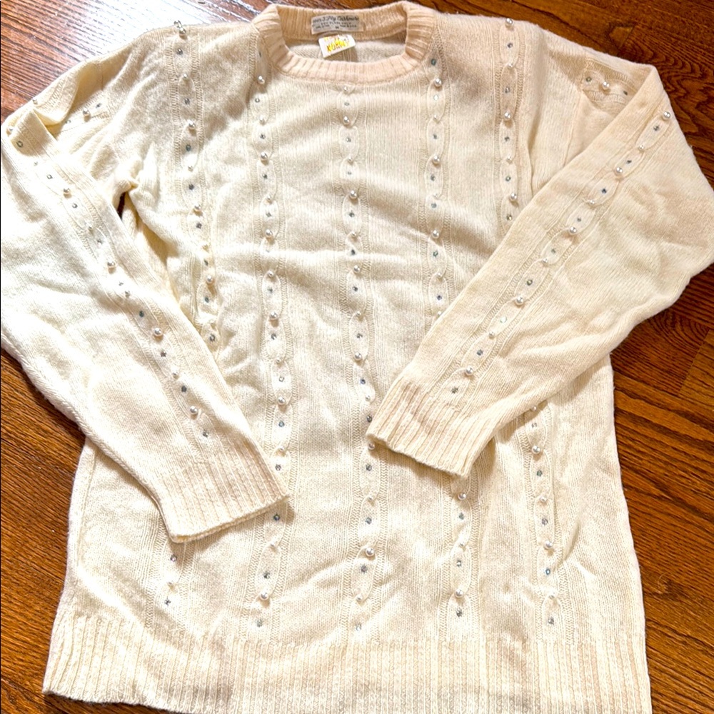 Vintage 3 ply cashmere sweater - ivory - Anthony Muto for Moroci